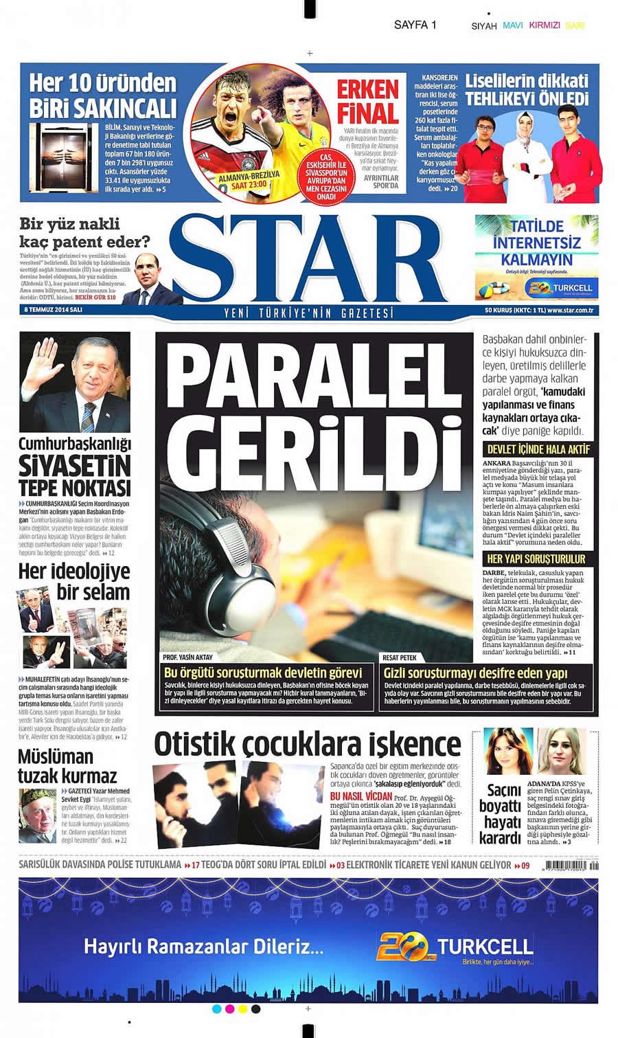 8 Temmuz Gazete Manşetleri galerisi resim 21