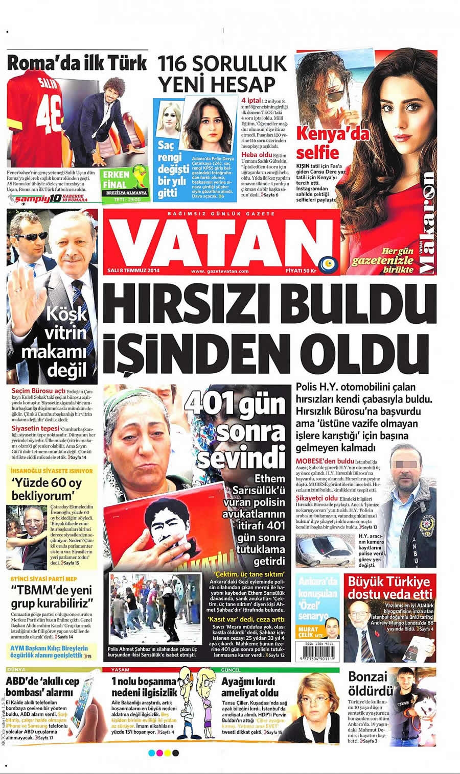 8 Temmuz Gazete Manşetleri galerisi resim 25