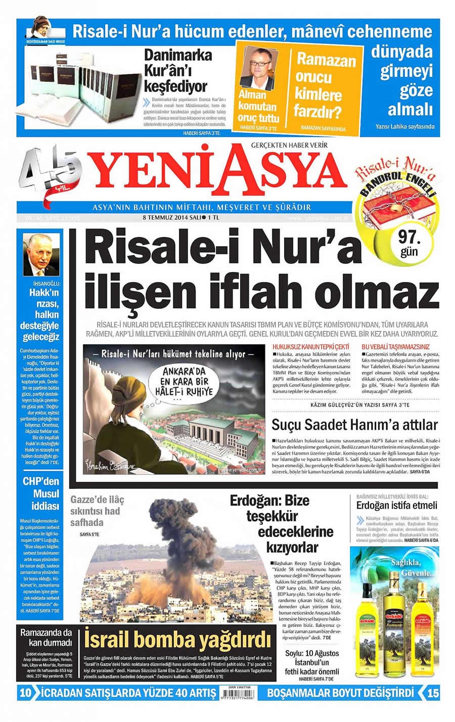 8 Temmuz Gazete Manşetleri galerisi resim 27