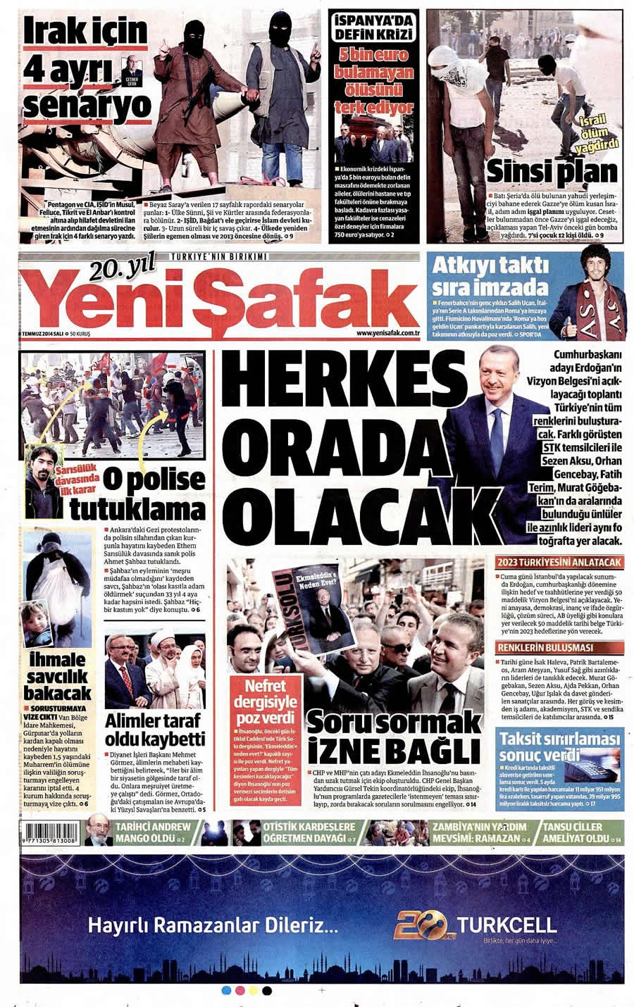 8 Temmuz Gazete Manşetleri galerisi resim 28