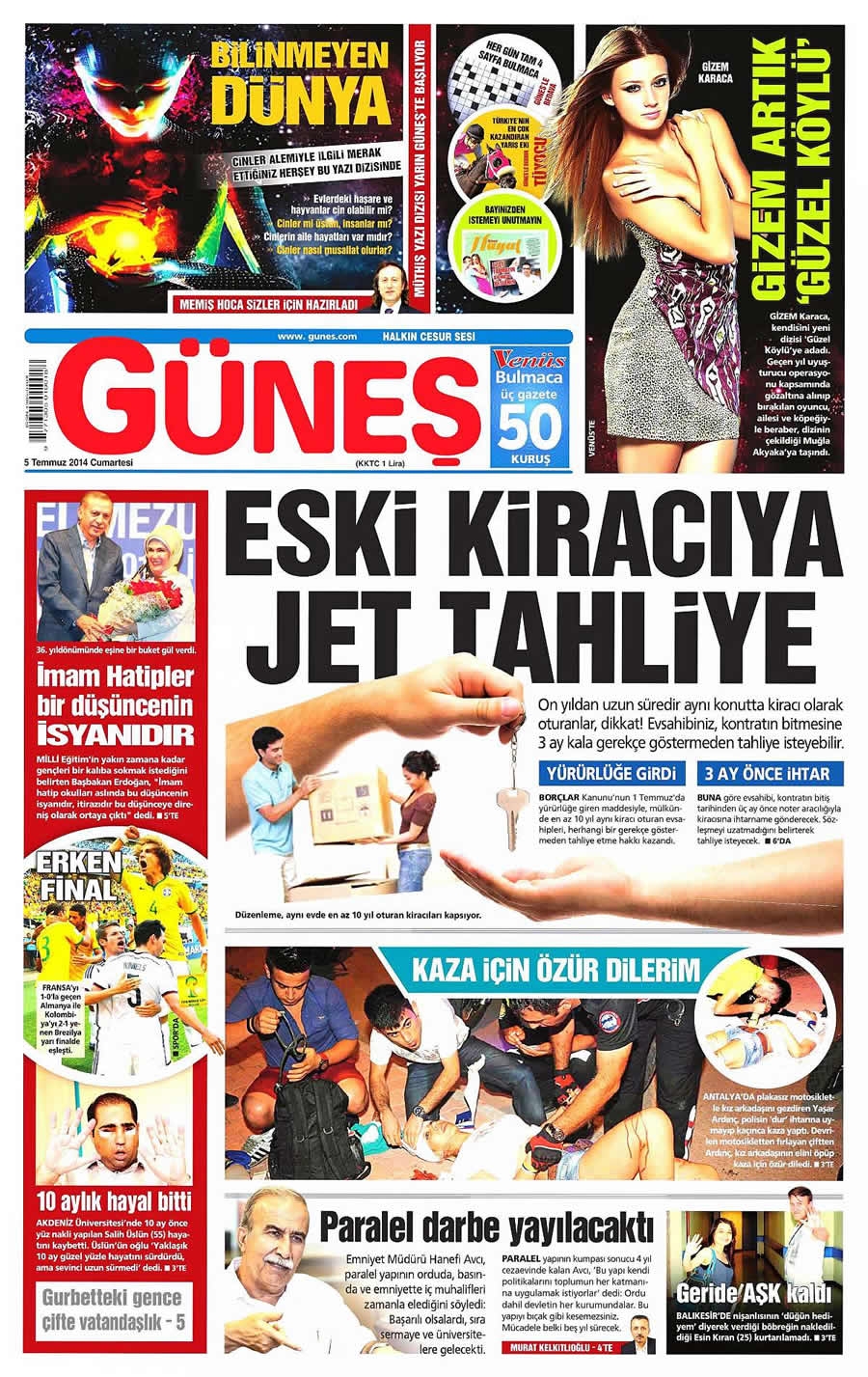 8 Temmuz Gazete Manşetleri galerisi resim 8