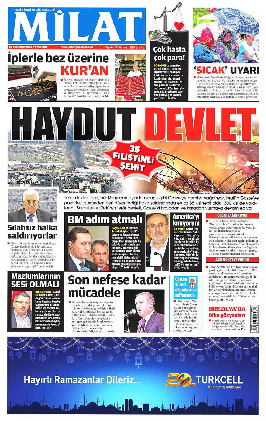 10 Temmuz Gazete Manşetleri galerisi resim 11