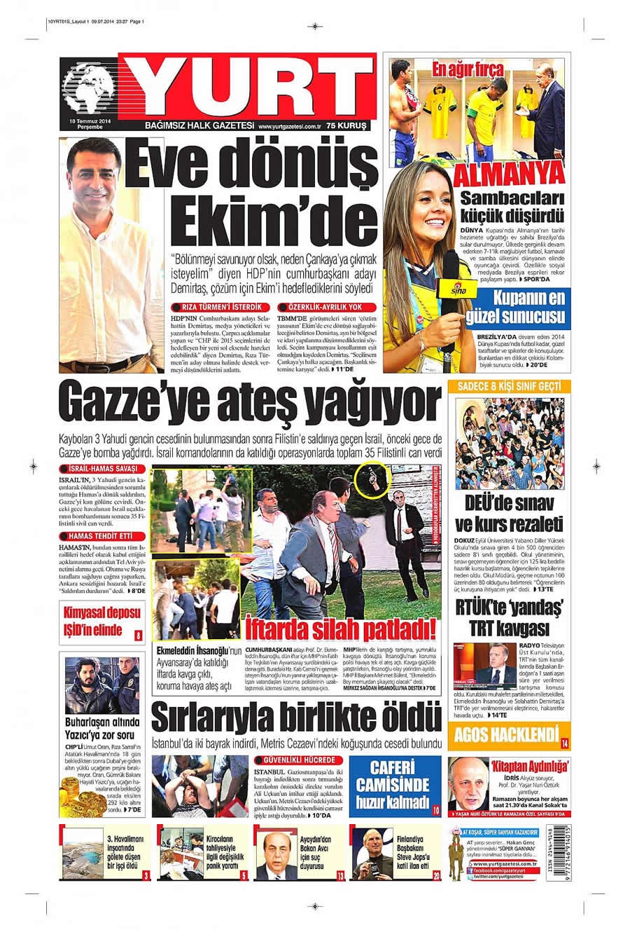 10 Temmuz Gazete Manşetleri galerisi resim 25