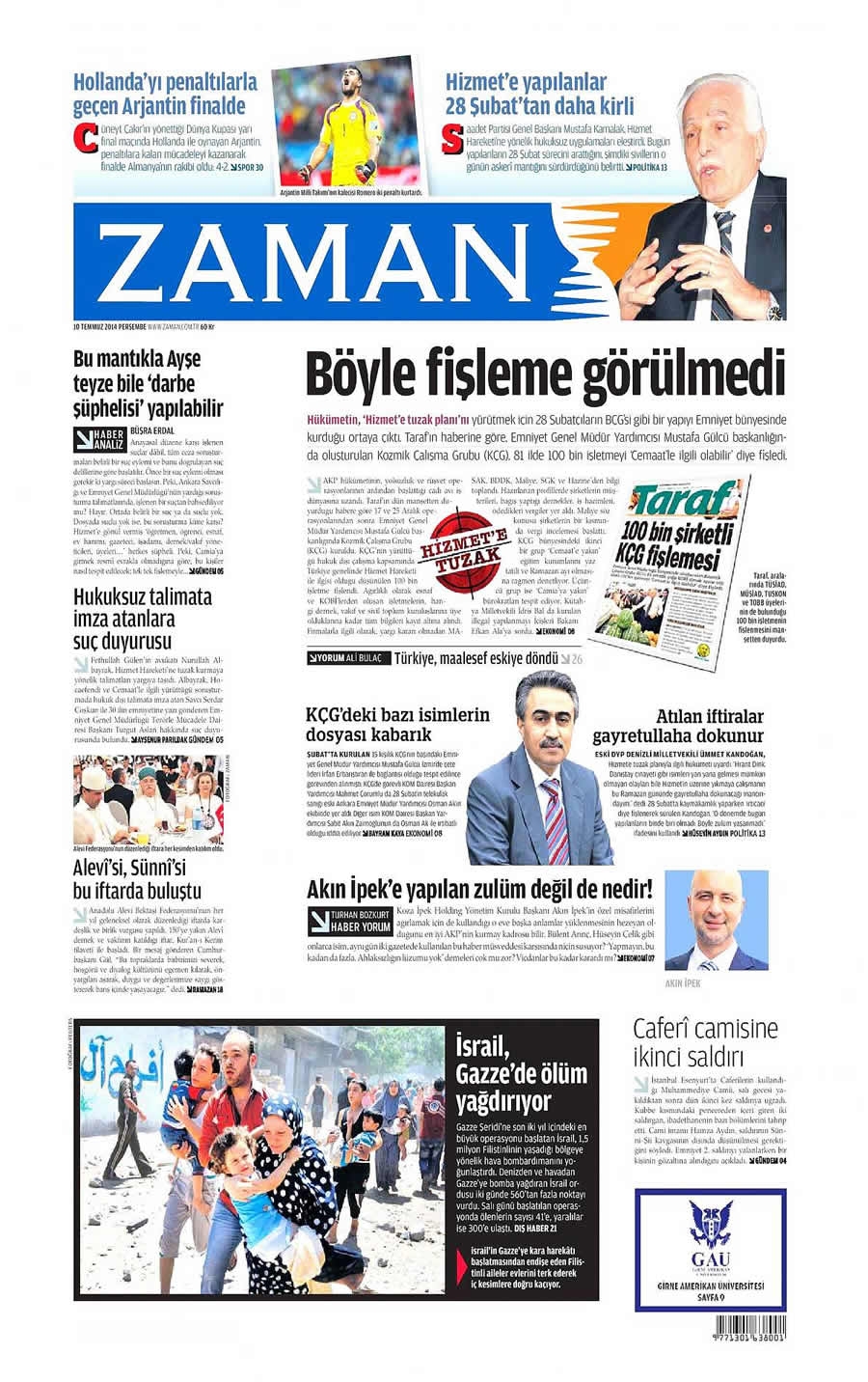 10 Temmuz Gazete Manşetleri galerisi resim 26