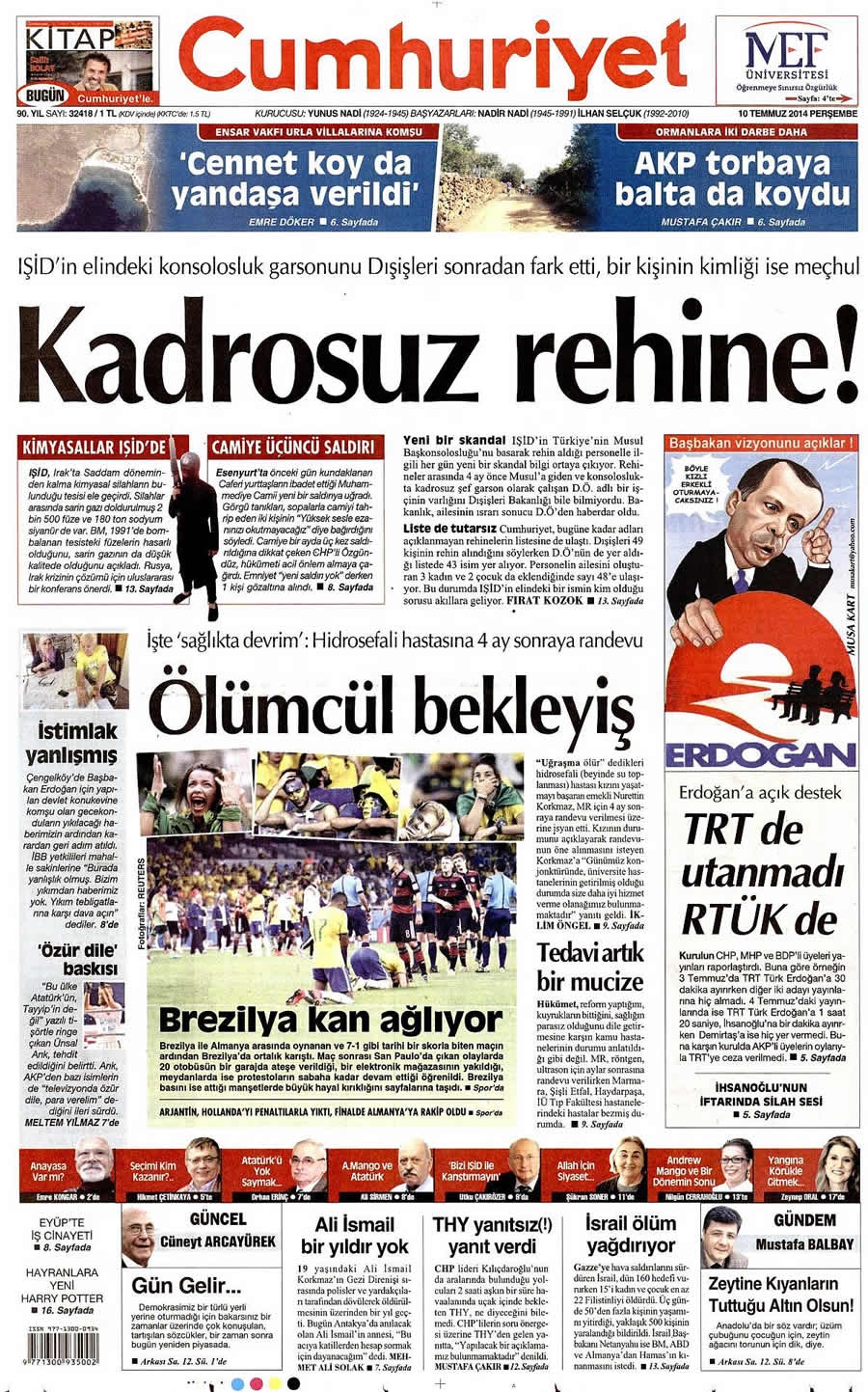 10 Temmuz Gazete Manşetleri galerisi resim 4