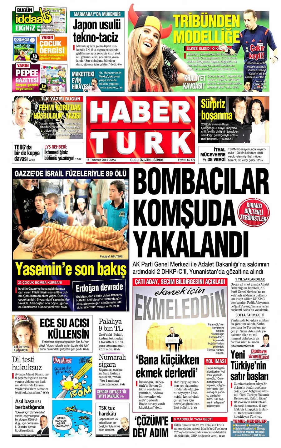 11 Temmuz Gazete Manşetleri galerisi resim 10