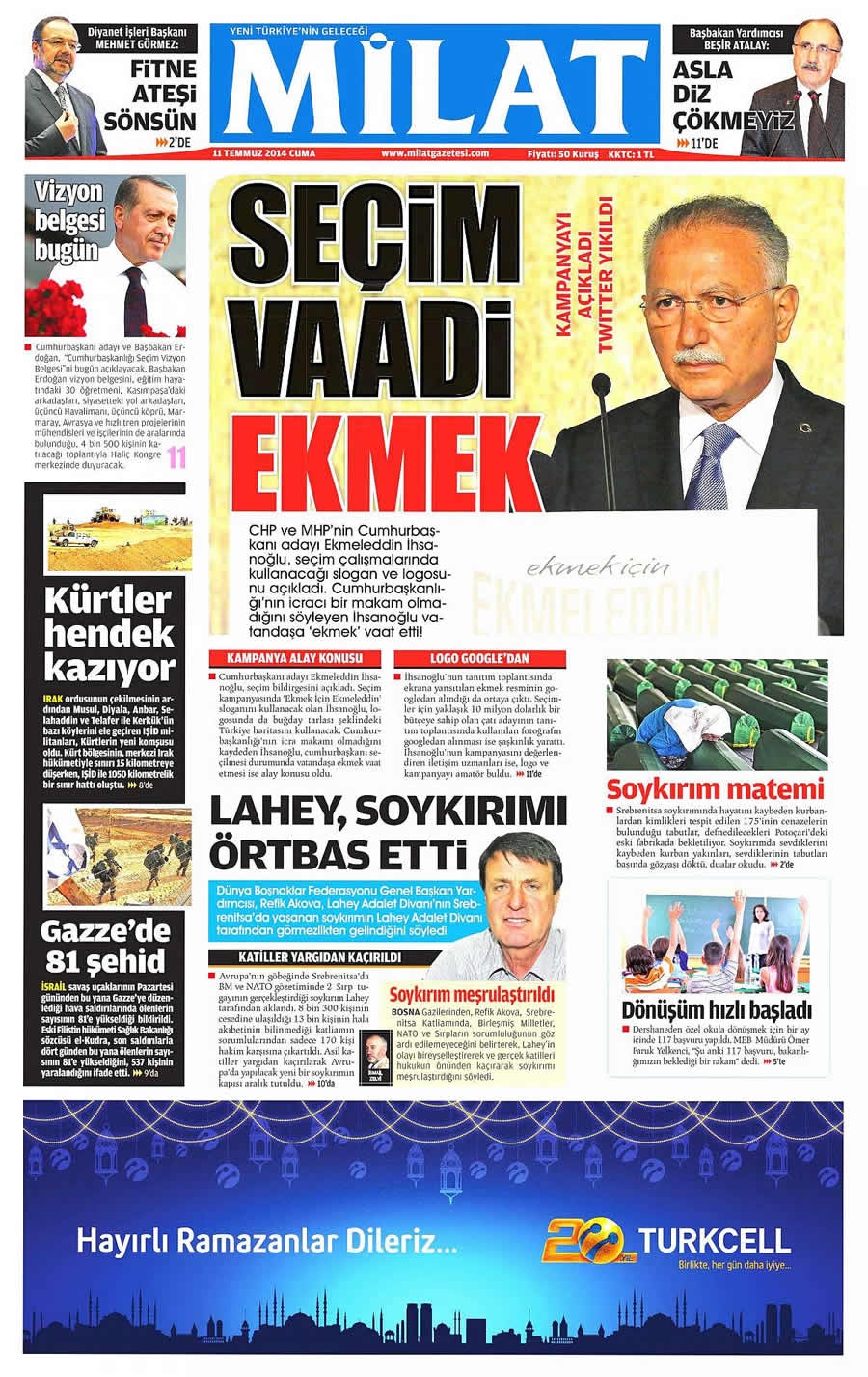 11 Temmuz Gazete Manşetleri galerisi resim 12