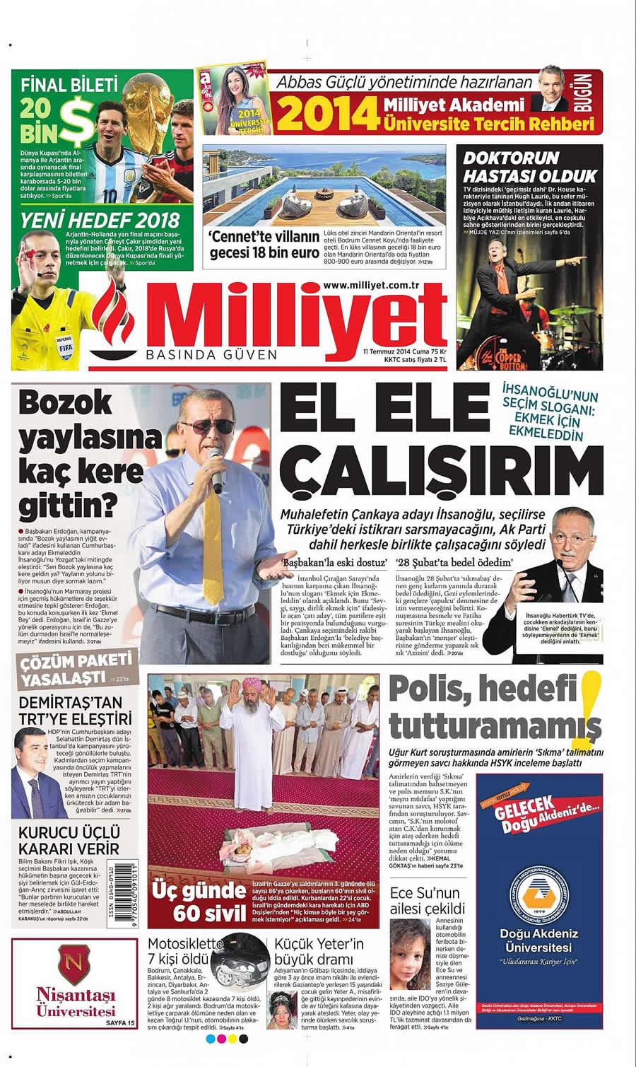 11 Temmuz Gazete Manşetleri galerisi resim 14