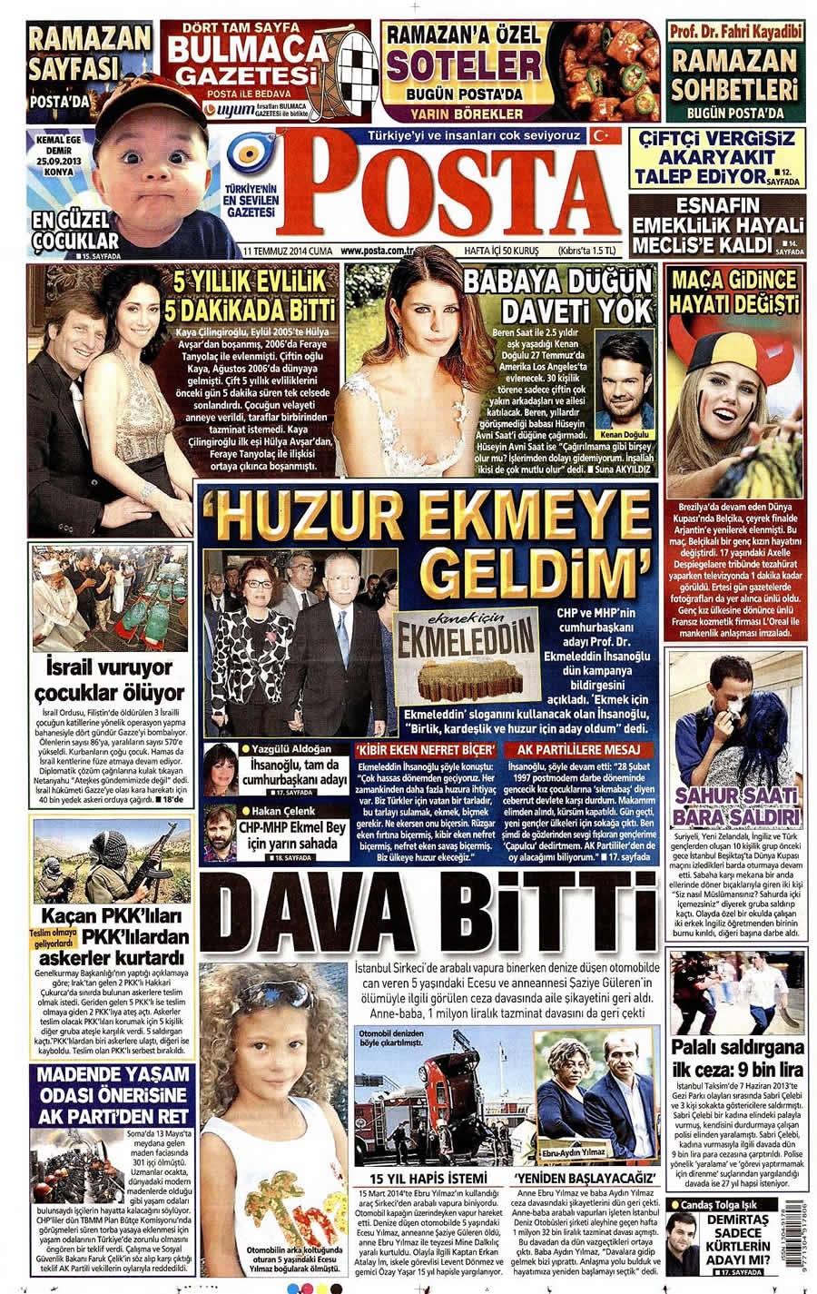 11 Temmuz Gazete Manşetleri galerisi resim 16