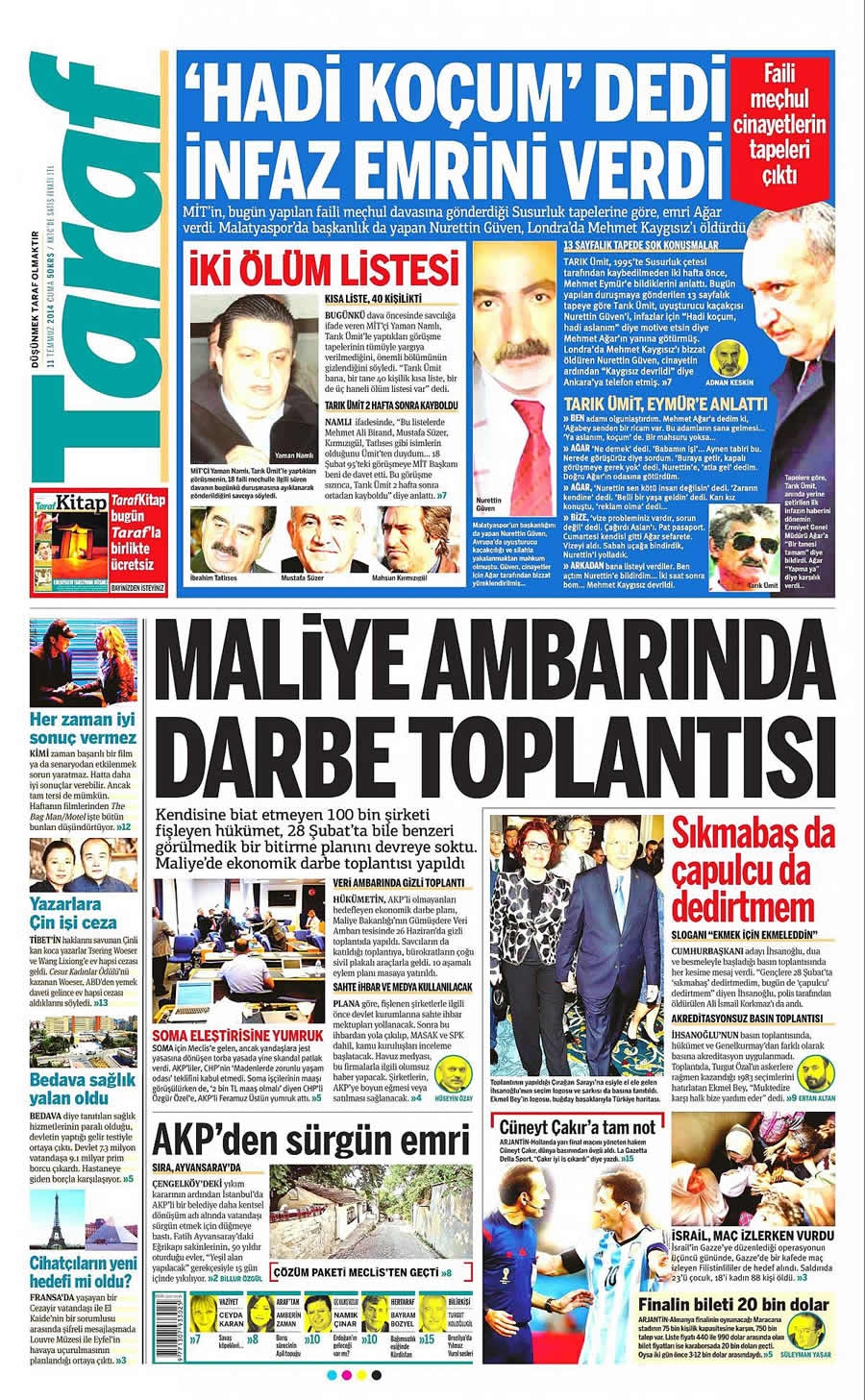 11 Temmuz Gazete Manşetleri galerisi resim 20