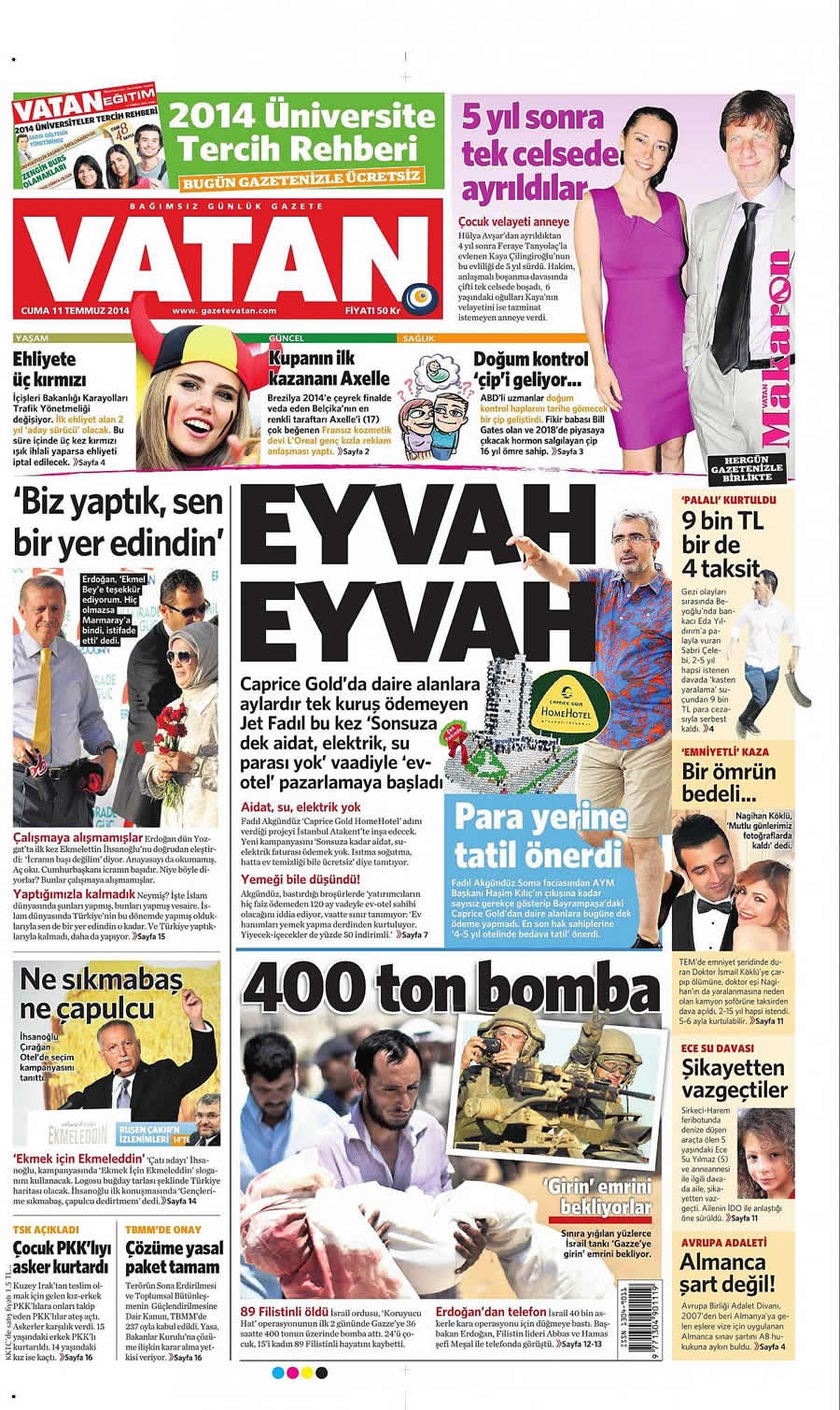11 Temmuz Gazete Manşetleri galerisi resim 22