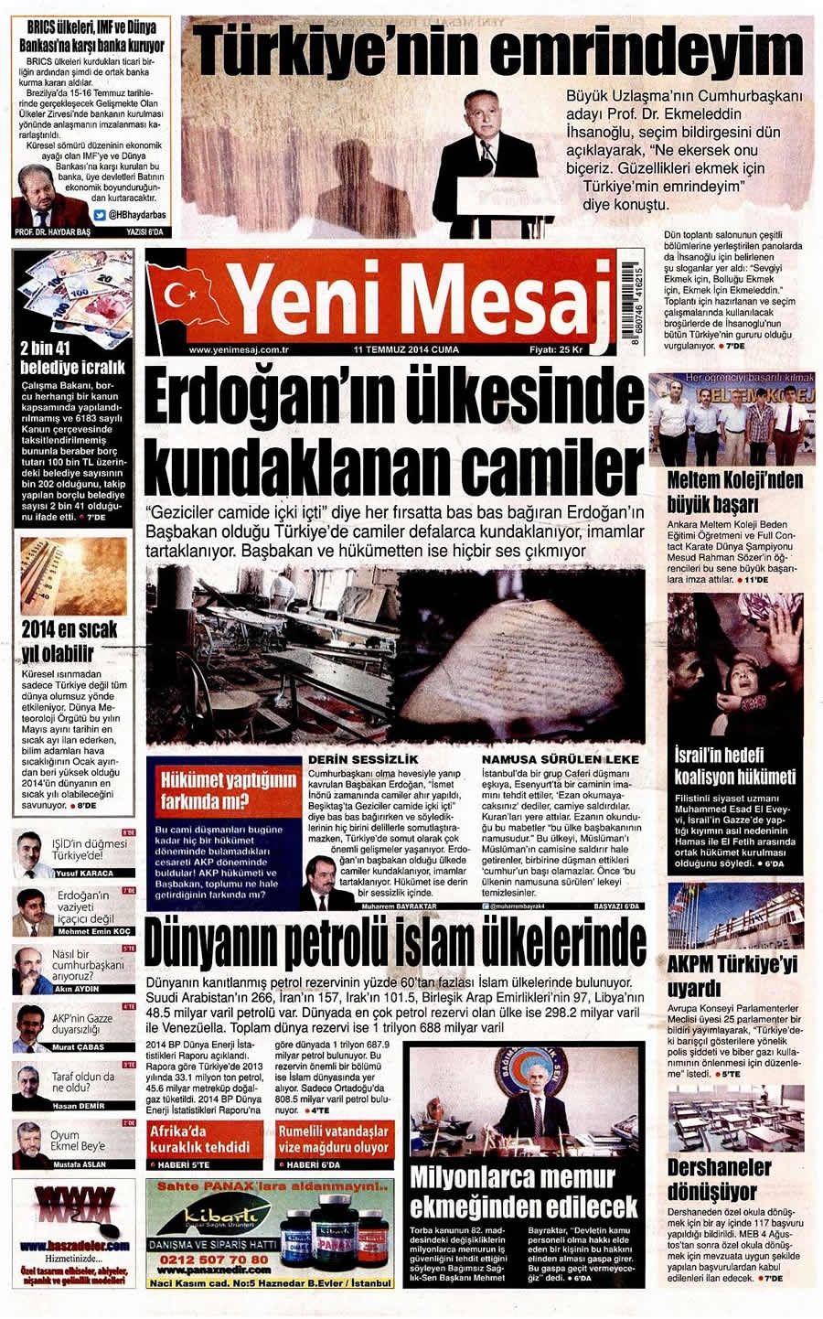 11 Temmuz Gazete Manşetleri galerisi resim 25