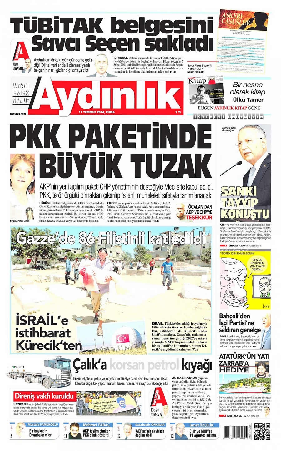 11 Temmuz Gazete Manşetleri galerisi resim 3