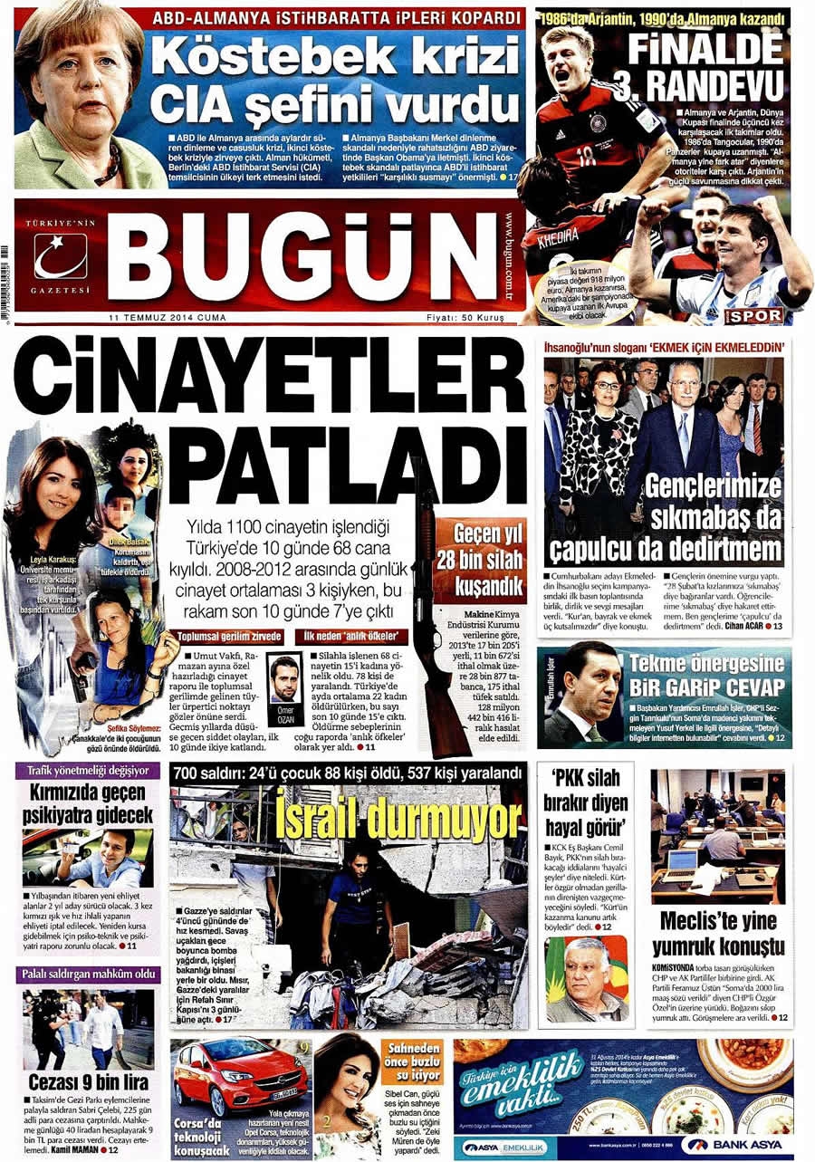11 Temmuz Gazete Manşetleri galerisi resim 5