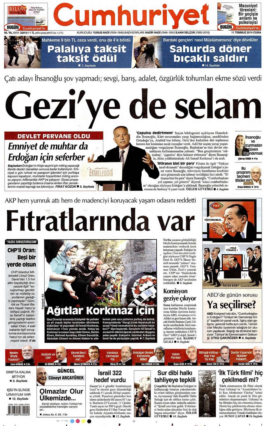 11 Temmuz Gazete Manşetleri galerisi resim 6