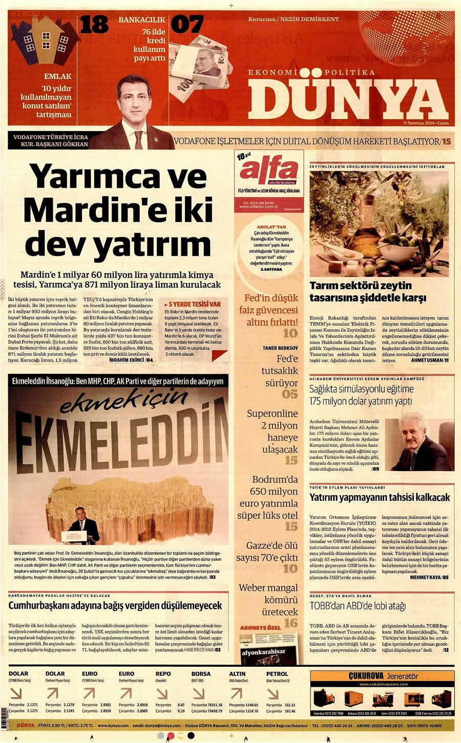 11 Temmuz Gazete Manşetleri galerisi resim 7