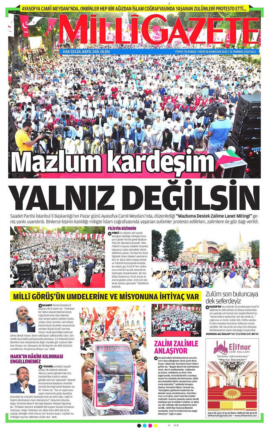 15 Temmuz Gazete Manşetleri galerisi resim 15