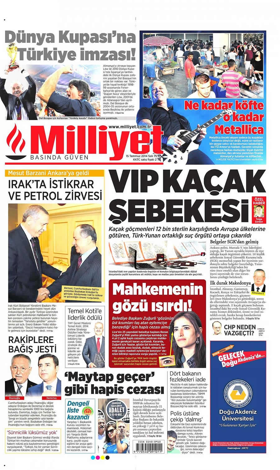 15 Temmuz Gazete Manşetleri galerisi resim 16