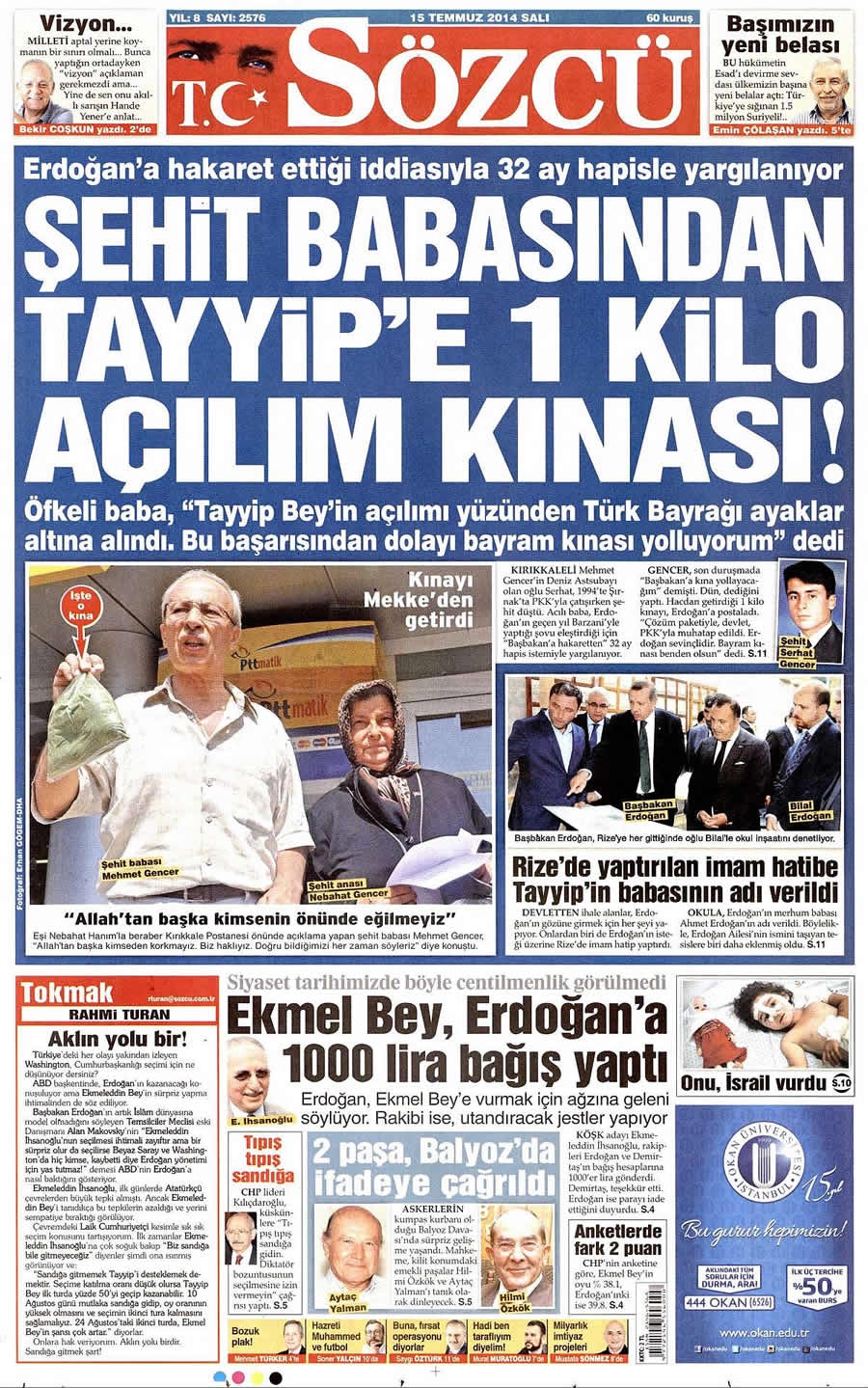 15 Temmuz Gazete Manşetleri galerisi resim 22