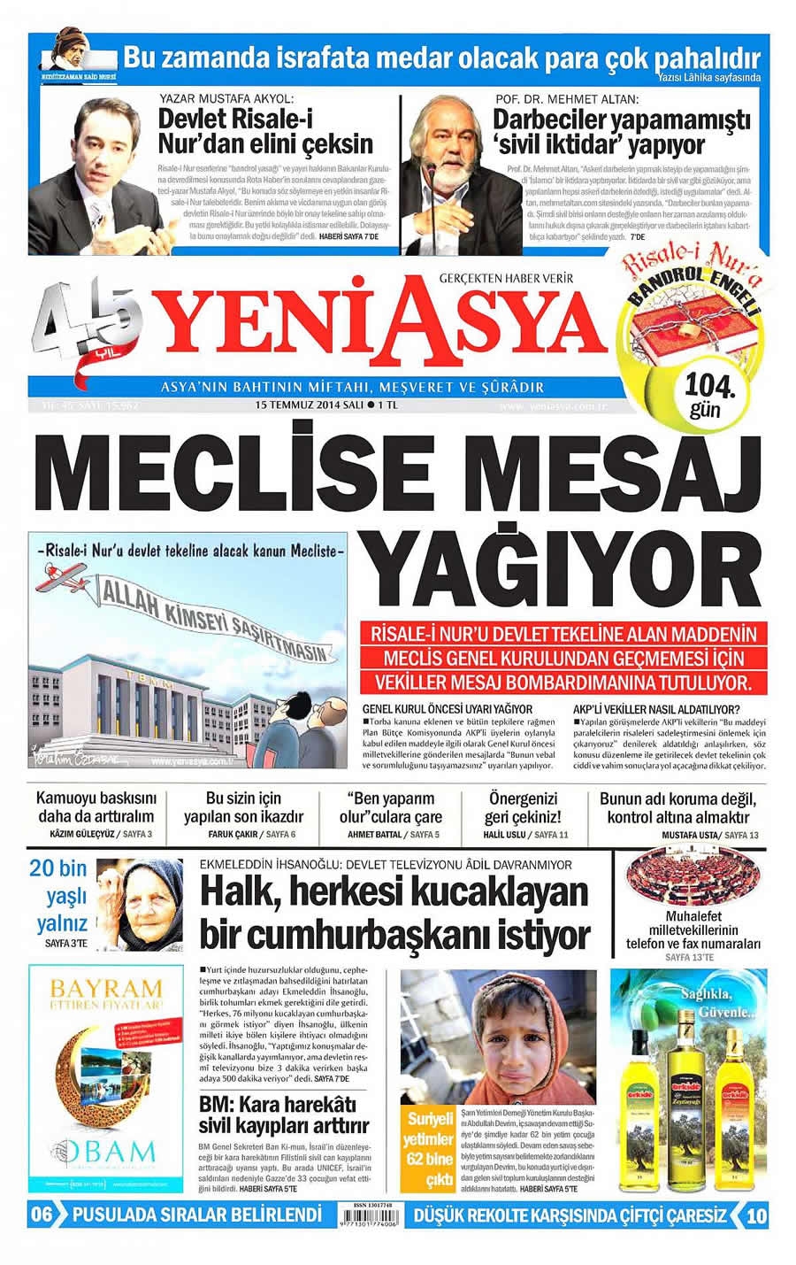 15 Temmuz Gazete Manşetleri galerisi resim 29