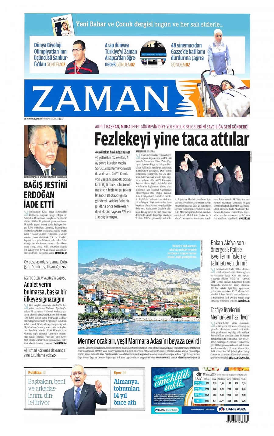 15 Temmuz Gazete Manşetleri galerisi resim 33
