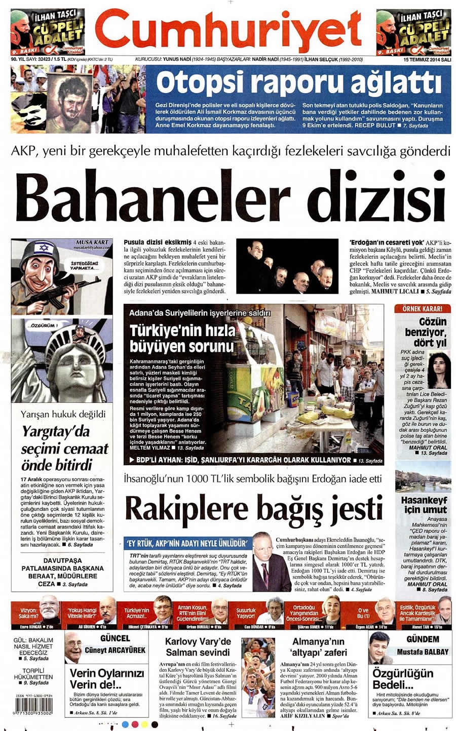 15 Temmuz Gazete Manşetleri galerisi resim 6