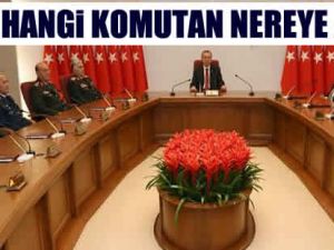 YAŞ'ta hangi komutan nereye atandı?