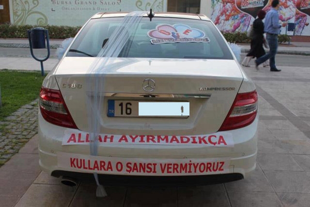 Gelin arabalarındaki ilginç yazılar galerisi resim 2