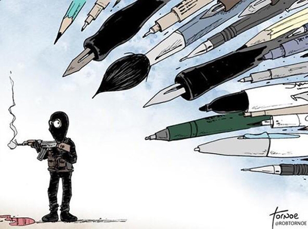 Dünyaca ünlü karikatüristler Charlie Hedbo için çizdi galerisi resim 15