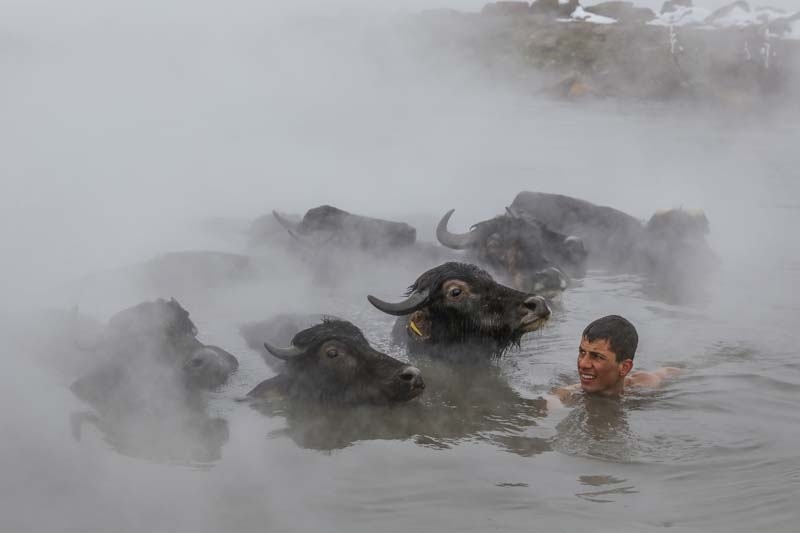 Dondurucu soğukta kaplıca keyfi galerisi resim 1