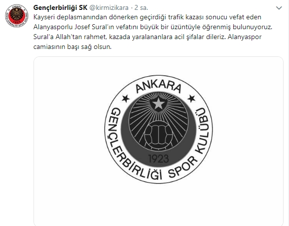 Spor camiasından Josef Sural için başsağlığı mesajları galerisi resim 18