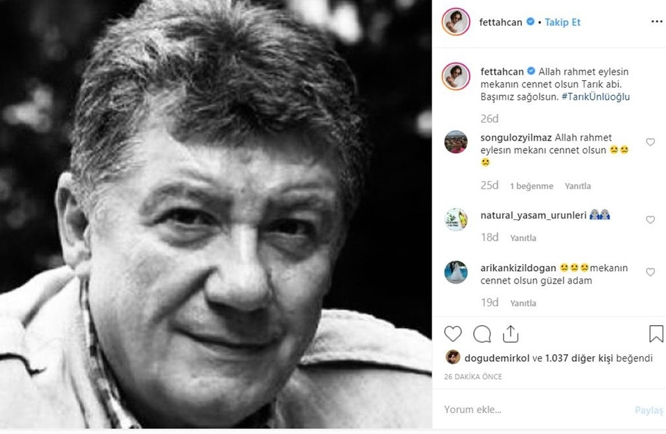 Ünlülerden Tarık Ünlüoğlu paylaşımları galerisi resim 7