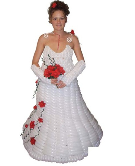 Balonlarla yapılan çılgın kıyafetler galerisi resim 10