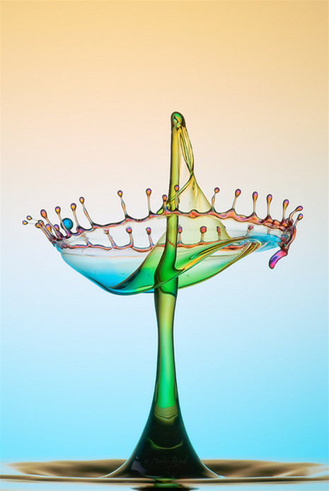 Su damlaları boya ve renkli ışıkların görsel şöleni galerisi resim 19