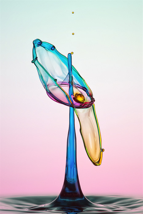 Su damlaları boya ve renkli ışıkların görsel şöleni galerisi resim 22