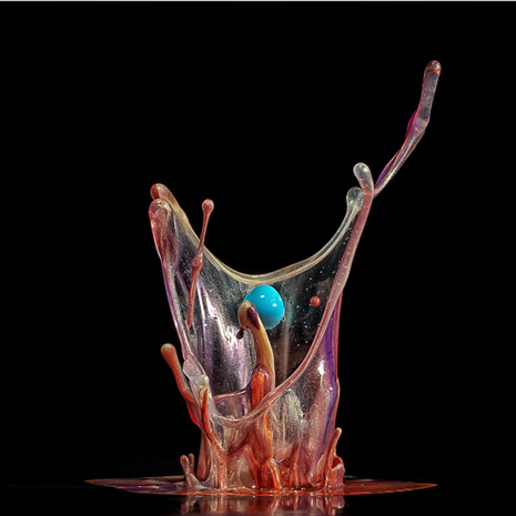 Su damlaları boya ve renkli ışıkların görsel şöleni galerisi resim 5