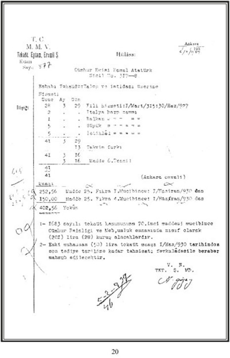 Atatürk'ün emeklilik belgeleri! galerisi resim 18