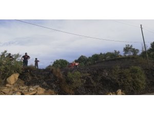 Zonguldak’ta 2 dönüm tarla yandı