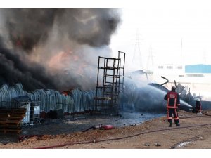 Malatya’da fabrika yangını