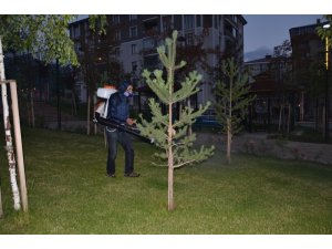 Palandöken Belediyesi park ilaçlama çalışmalarına başladı