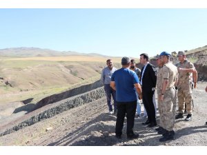 Başkan Vekili Vardar, sulama göleti inşaatını inceledi