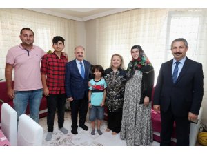 Şehit Kurbanoğlu’nun ailesi ziyaret edildi