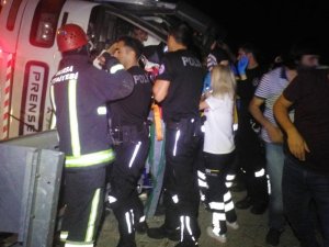 Bursa’da otobüs şarampole devrildi: Yaralılar var