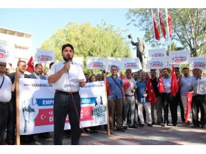 Karaman’da STK’lar, ABD’nin yaptırımlarını protesto etti