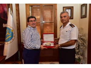 Jandarma Albay Yıldız’dan Başkan Can’a veda ziyareti