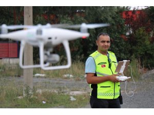 Bayram öncesi yollarda drone ile uygulama