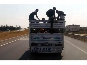Gaziantep’te kamyonlar tehlike saçtı