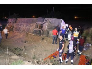 Aksaray’da otobüs şarampole devrildi: 6 ölü, 44 yaralı
