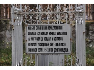 Yüzbaşı Faik Bey’in mezarı Benli Ahmet İstasyonu’nda