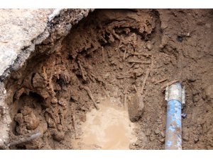 Kazı esnasında insan kemikleri bulundu